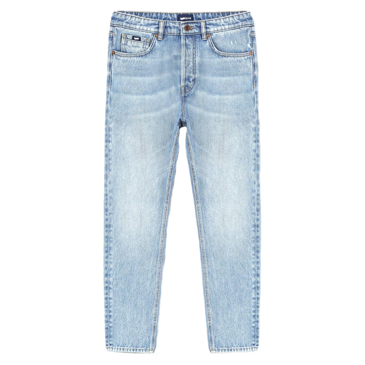 GAS TORN REAL BLUE DENIM