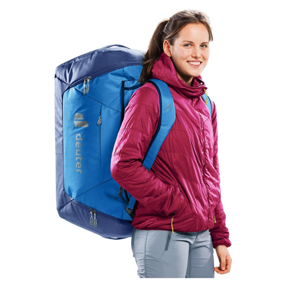 DEUTER DUFFEL PRO 60 - Azzurro - vista 7