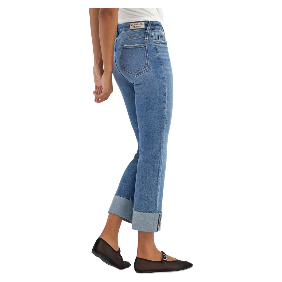 GAS STAR CROP FLARE L.26 - Denim - vista 3