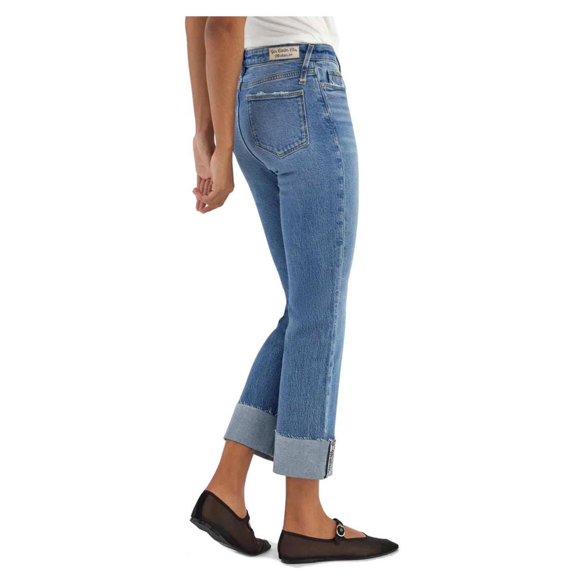 GAS STAR CROP FLARE L.26 - Denim - vista 4