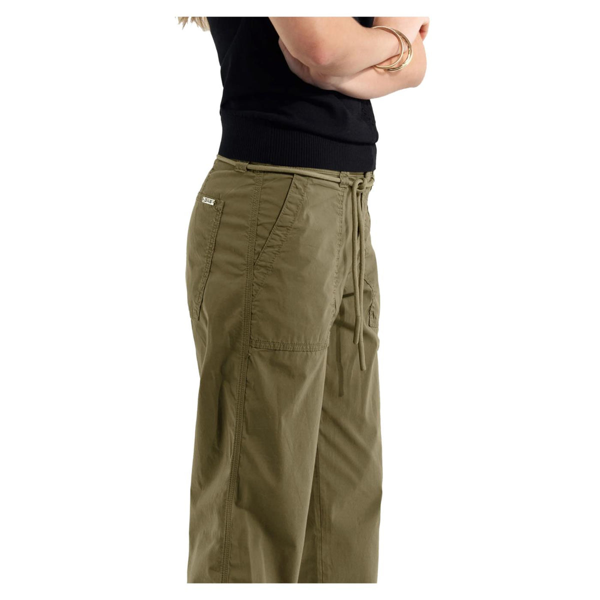 GAS PANT W PETRA GABARDINE - Militare - vista 4