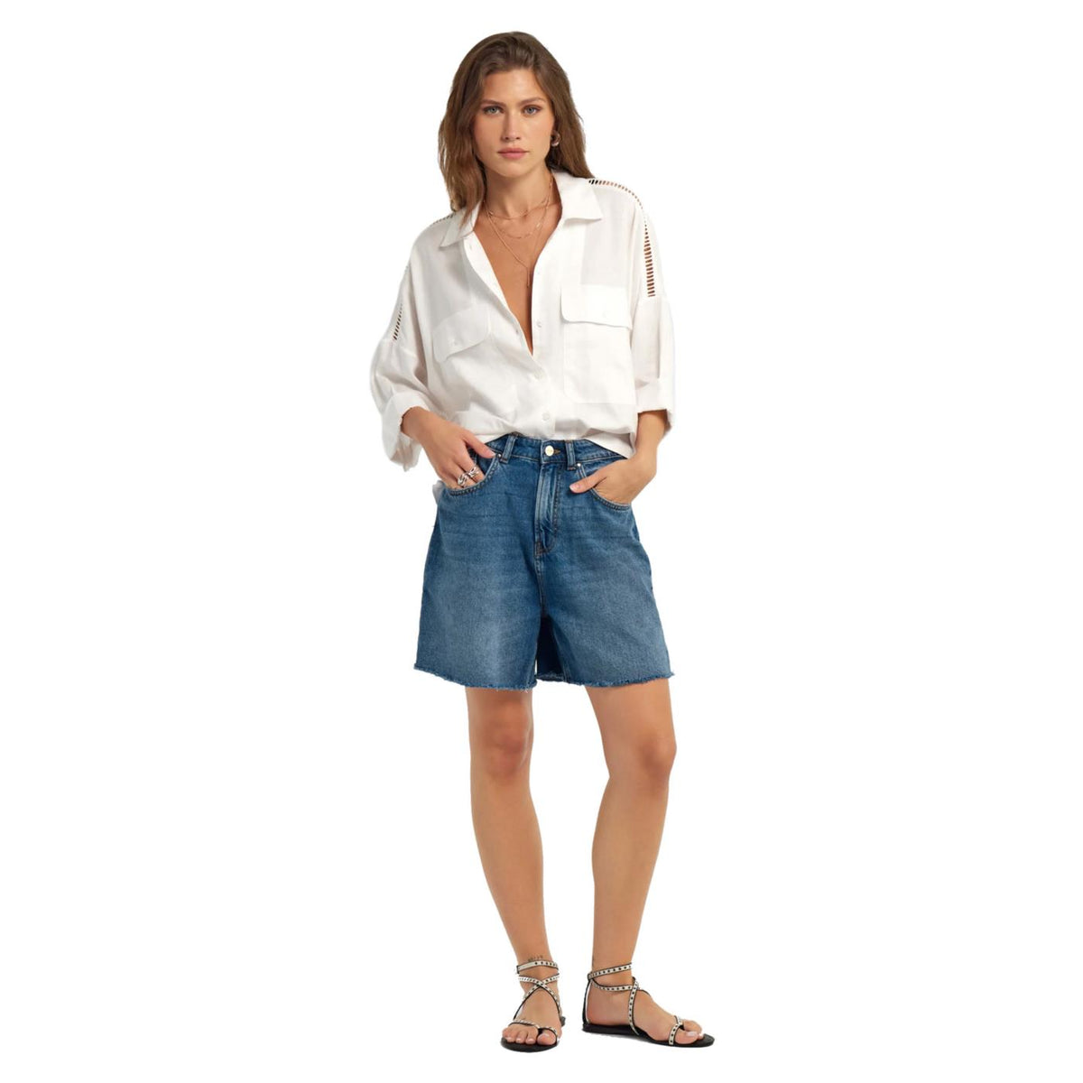 GAS SHORTS W LUCY DENIM - Denim - immagine principale