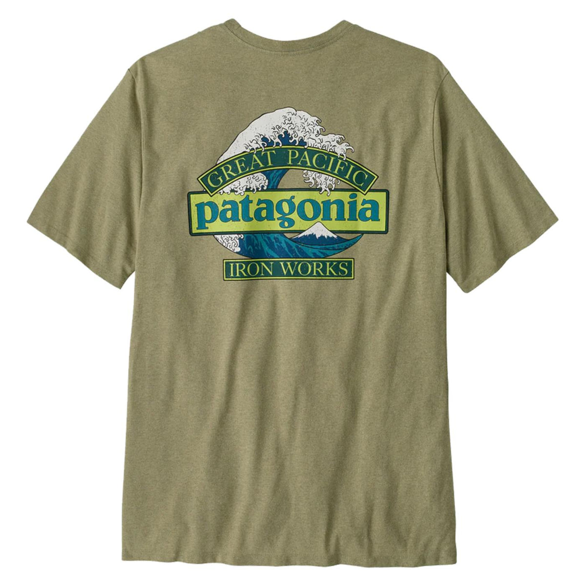 PATAGONIA GREAT WAVES TEE - Militare - vista 2