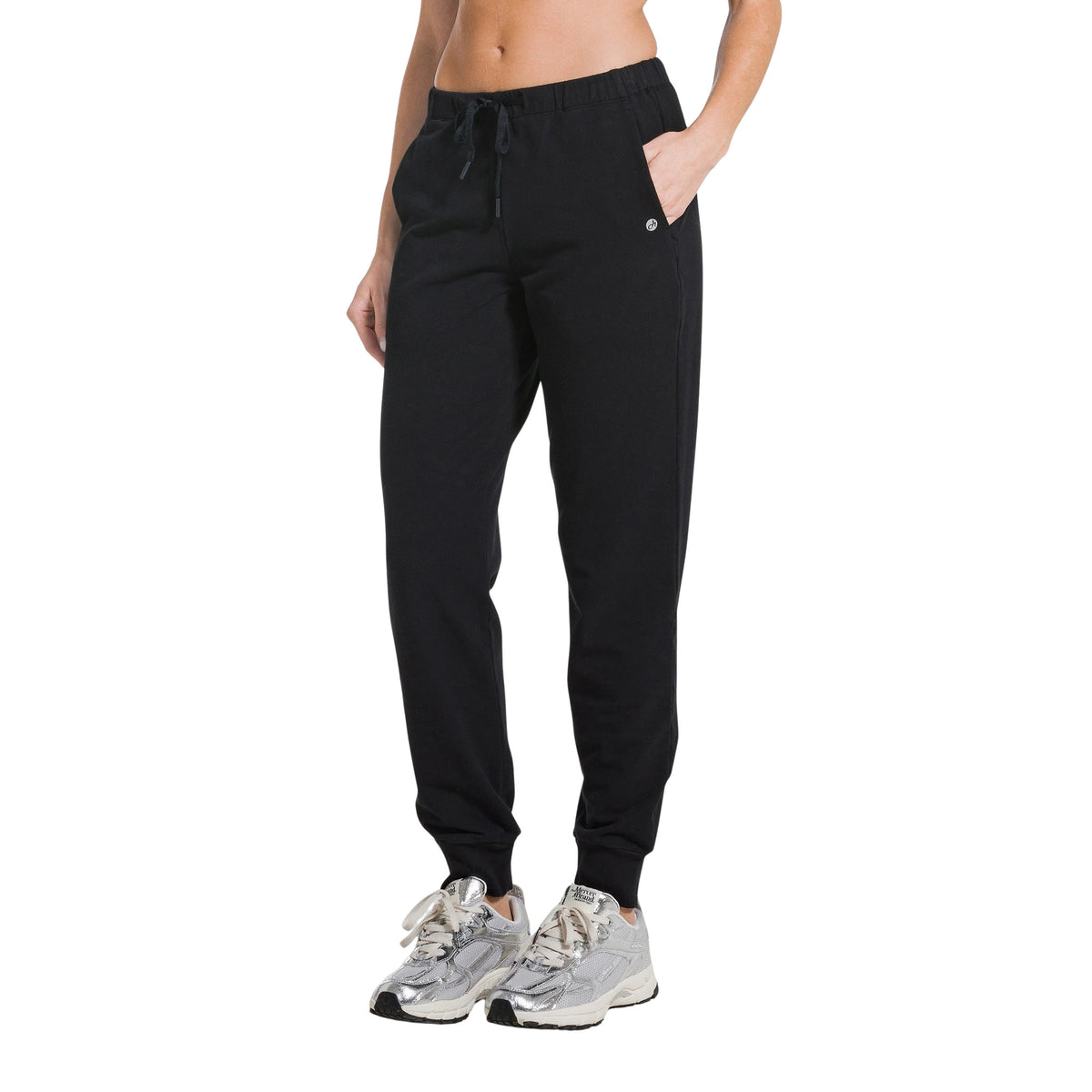 DEHA JOGGER IN FELPA STRETCH - Nero - immagine principale
