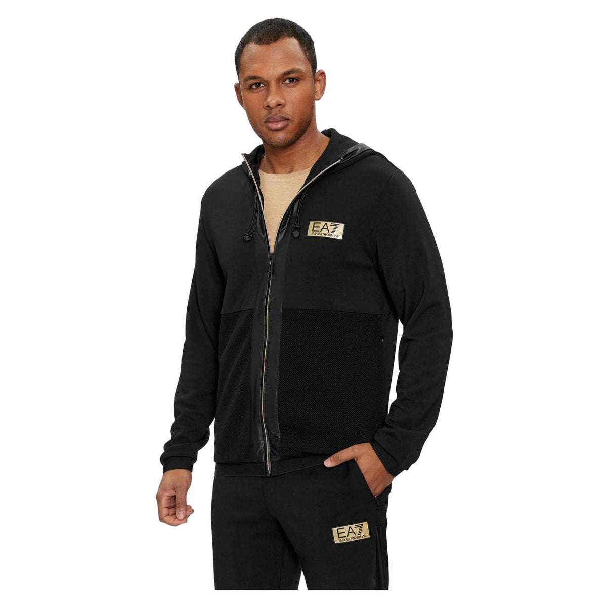EMPORIO ARMANI 7 EA7 TRAIN GOLD LABEL HOODIE