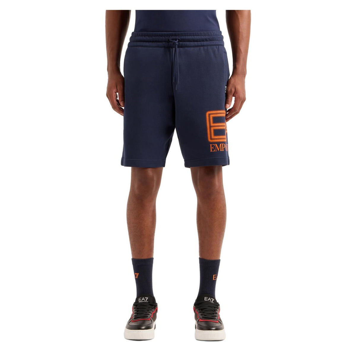 EMPORIO ARMANI 7 EA7 TRAIN LOGO SHORTS