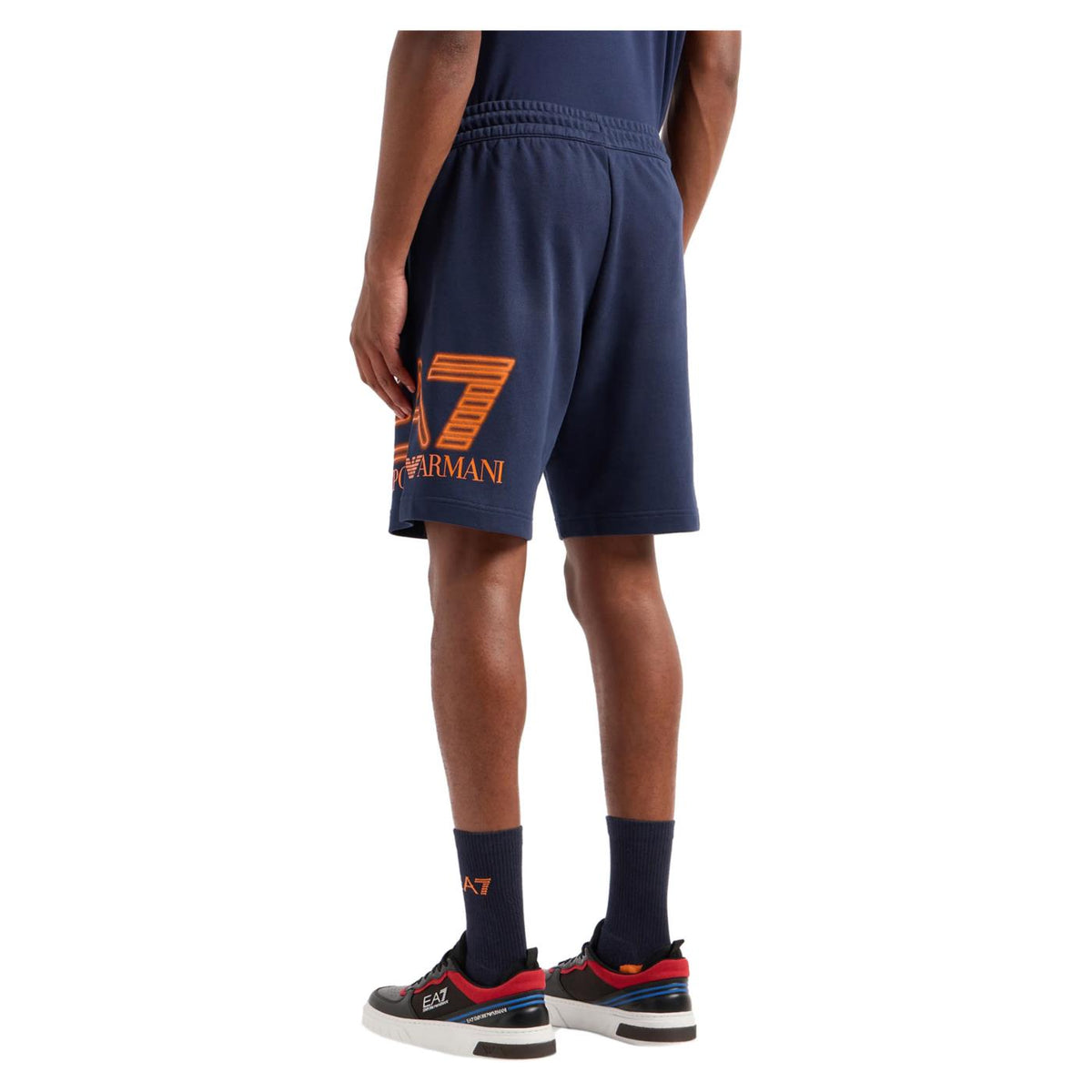 EMPORIO ARMANI 7 EA7 TRAIN LOGO SHORTS
