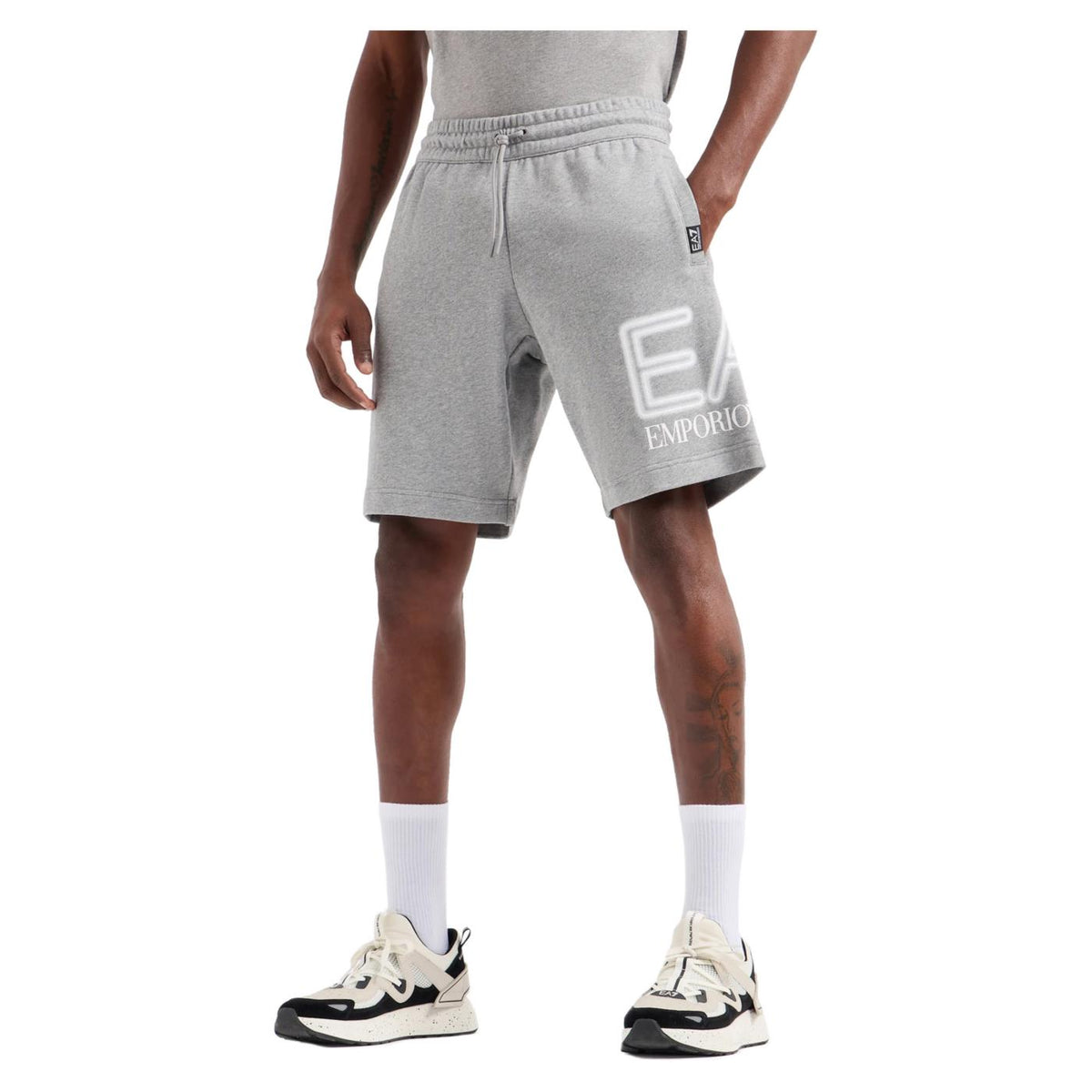 EMPORIO ARMANI 7 EA7 TRAIN LOGO SHORTS - seconda immagine