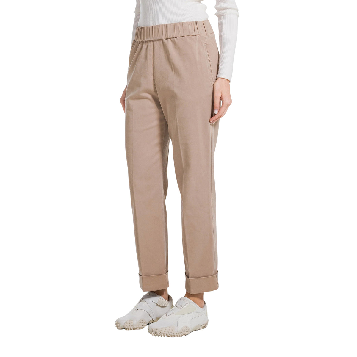 DEHA PANTALONE IN TWILL - Beige - immagine principale