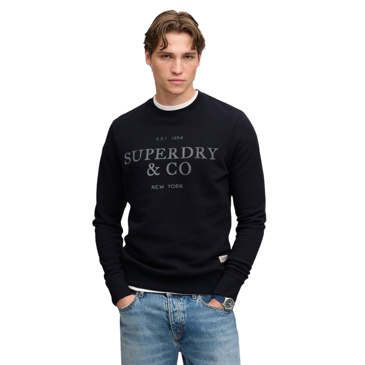 SUPERDRY 1954COMPANY RELAXED SWEAT - Nero - immagine principale