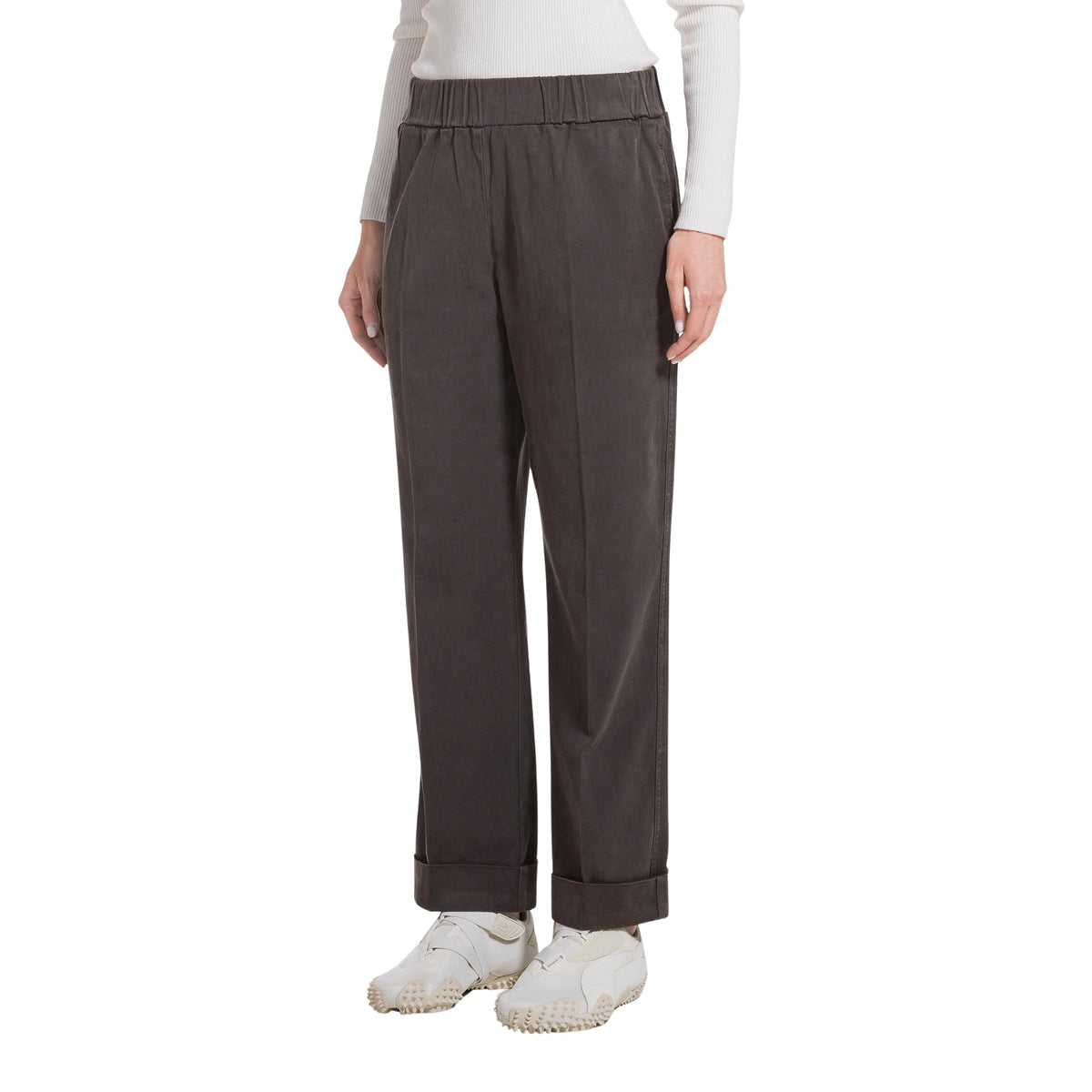 DEHA PANTALONE IN TWILL - Grigio scuro - immagine principale