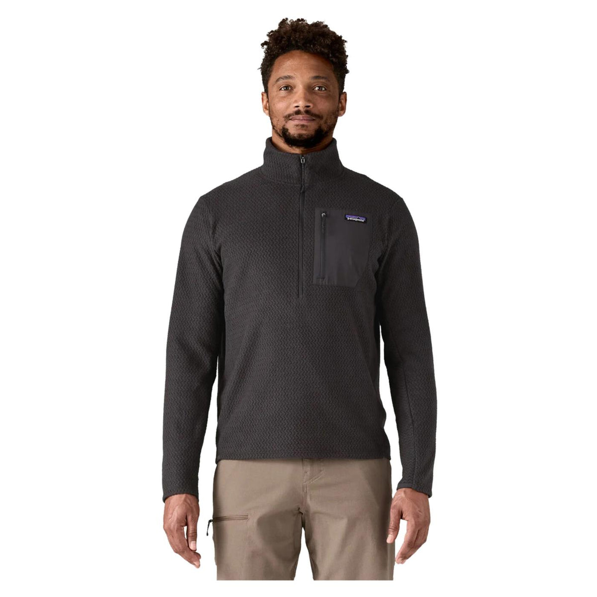 PATAGONIA R1 AIR ZIP NECK - Nero - vista 2