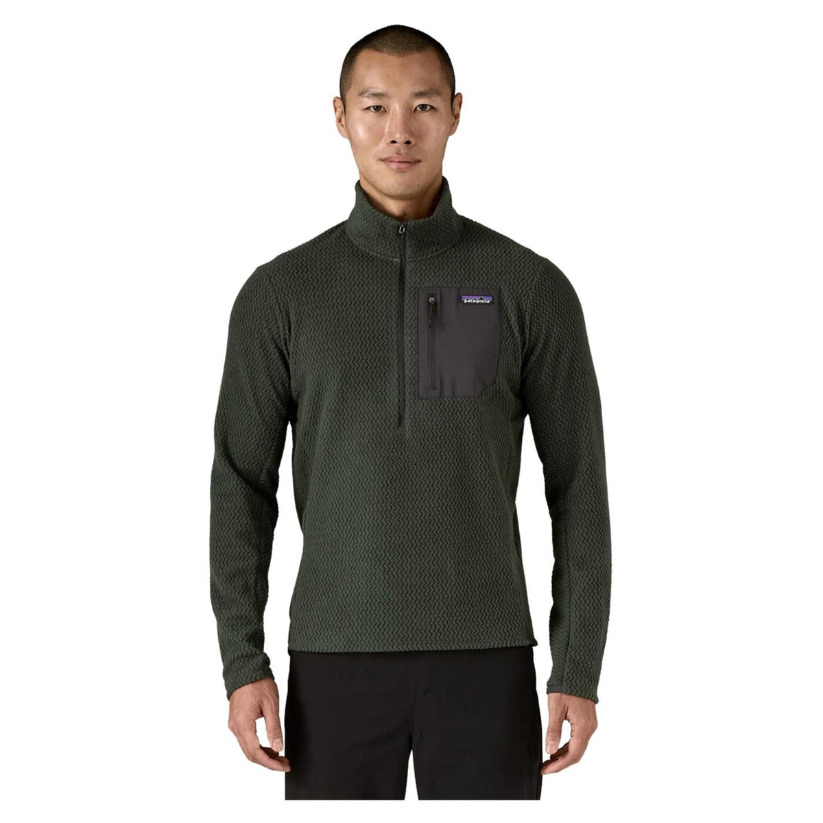 PATAGONIA R1 AIR ZIP NECK - Verde - vista 2