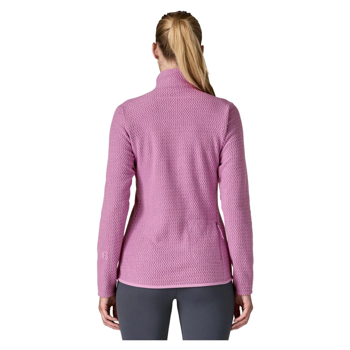 PATAGONIA WOMAN R1 AIR ZIP NECK - Rosa - vista 3