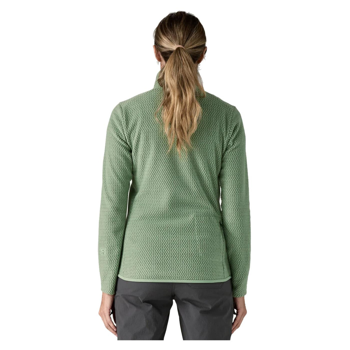 PATAGONIA WOMAN R1 AIR ZIP NECK - Verde - vista 3