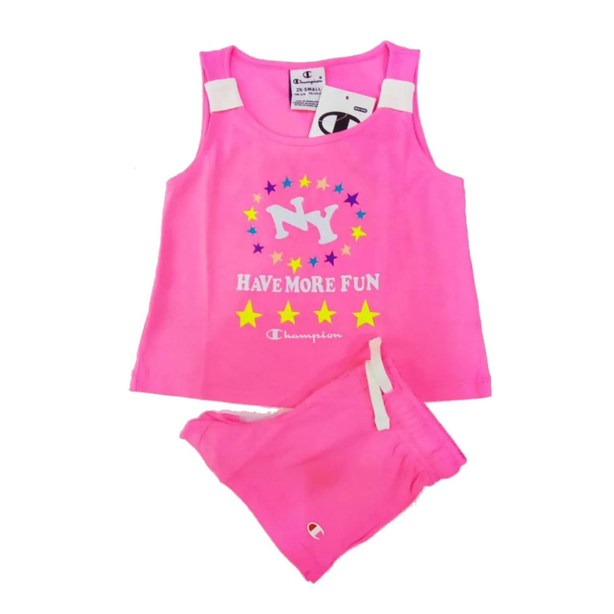 CHAMPION JR SET T-SHIRT+SHORTS - Rosa - immagine principale