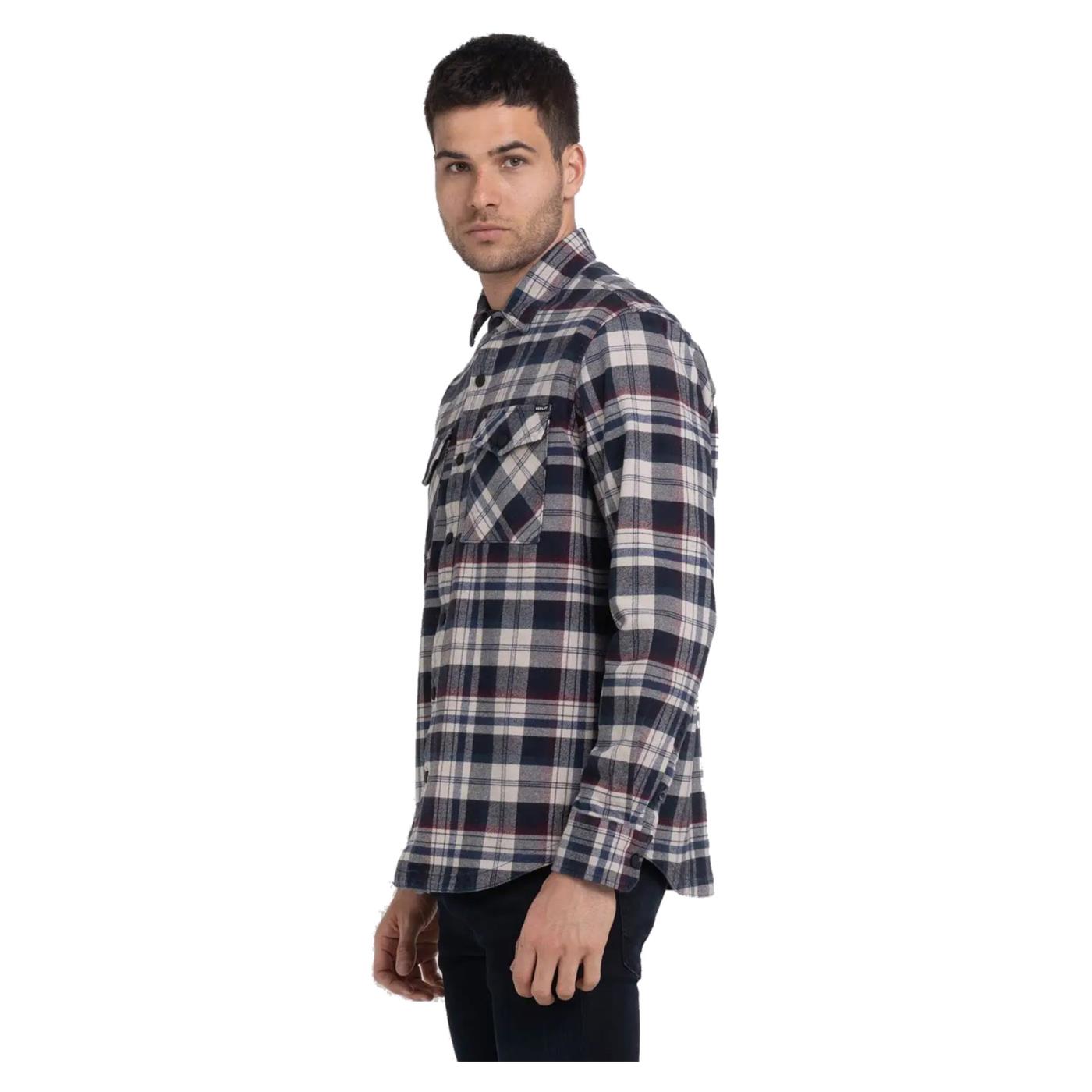 REPLAY CAMICIA UOMO - Blu - vista 3
