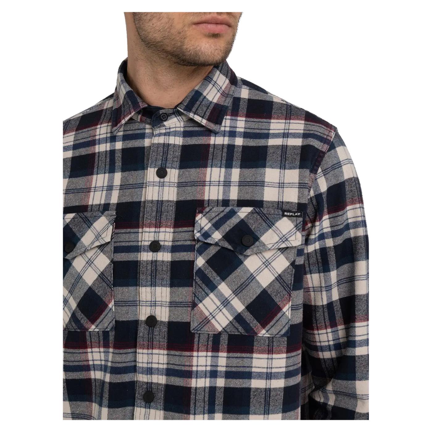REPLAY CAMICIA UOMO - Blu - vista 4