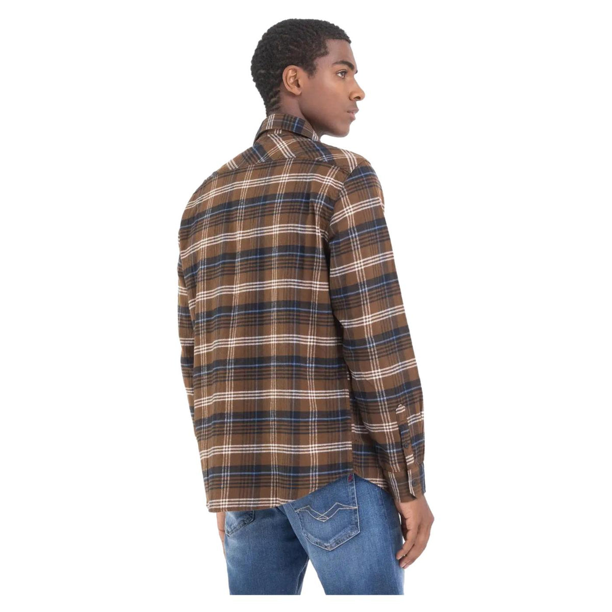 REPLAY CAMICIA UOMO - Marrone scuro - vista 2