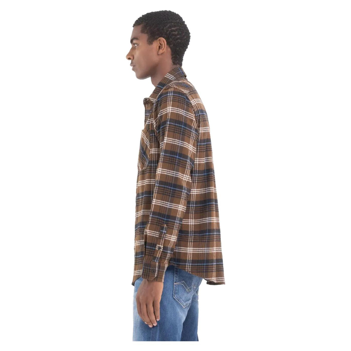 REPLAY CAMICIA UOMO - Marrone scuro - vista 4