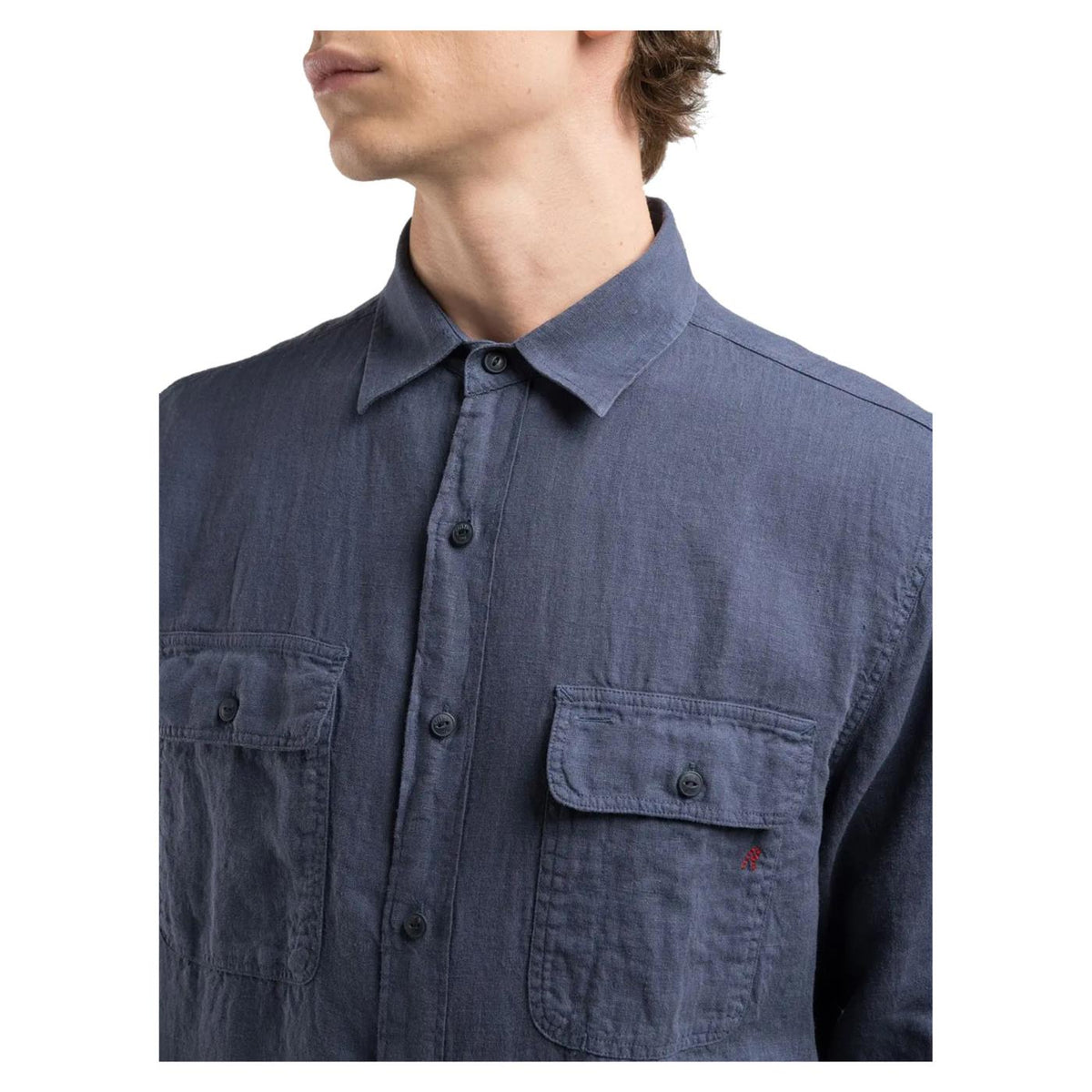 REPLAY CAMICIA REGULAR FIT LINO