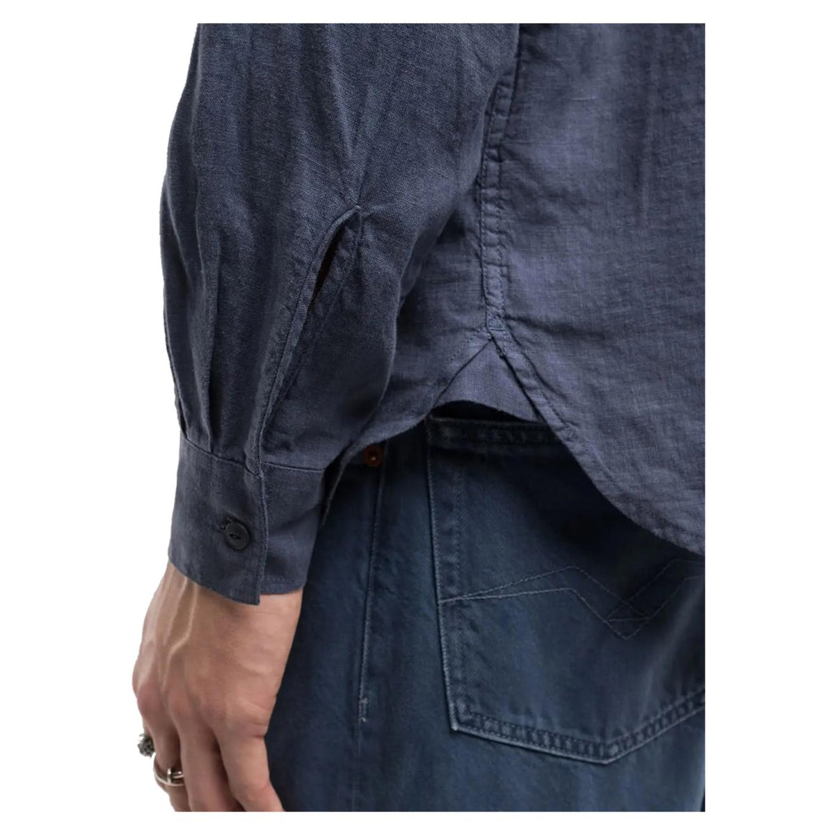 REPLAY CAMICIA REGULAR FIT LINO