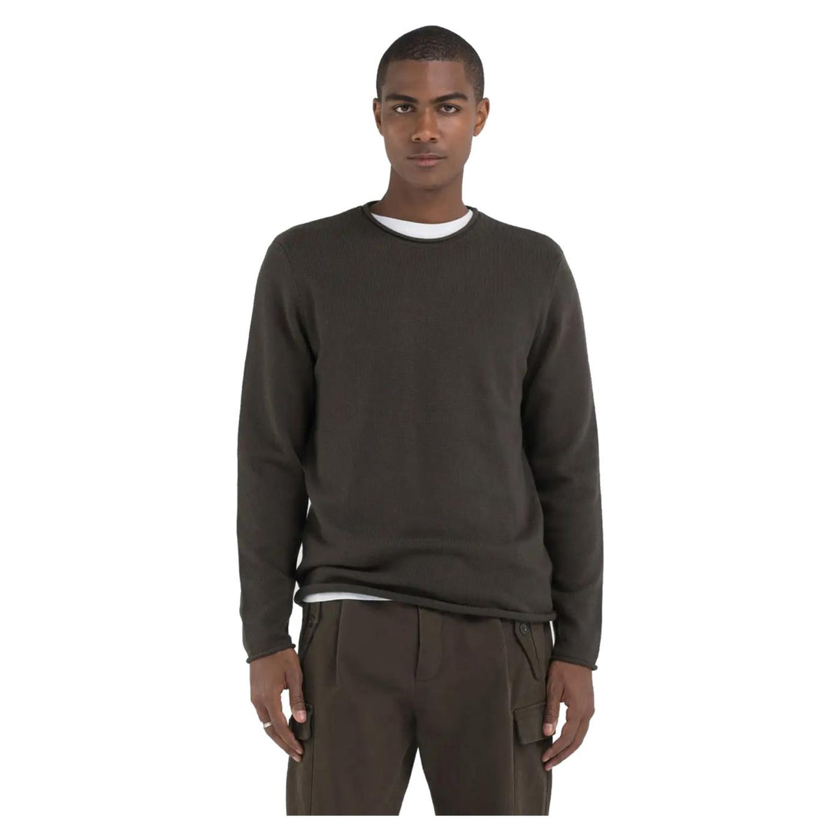 REPLAY PULLOVER GIROCOLLO