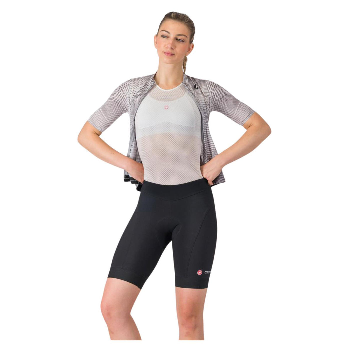 CASTELLI ENDURANCE WOMAN SHORT - C1-nero - vista 2