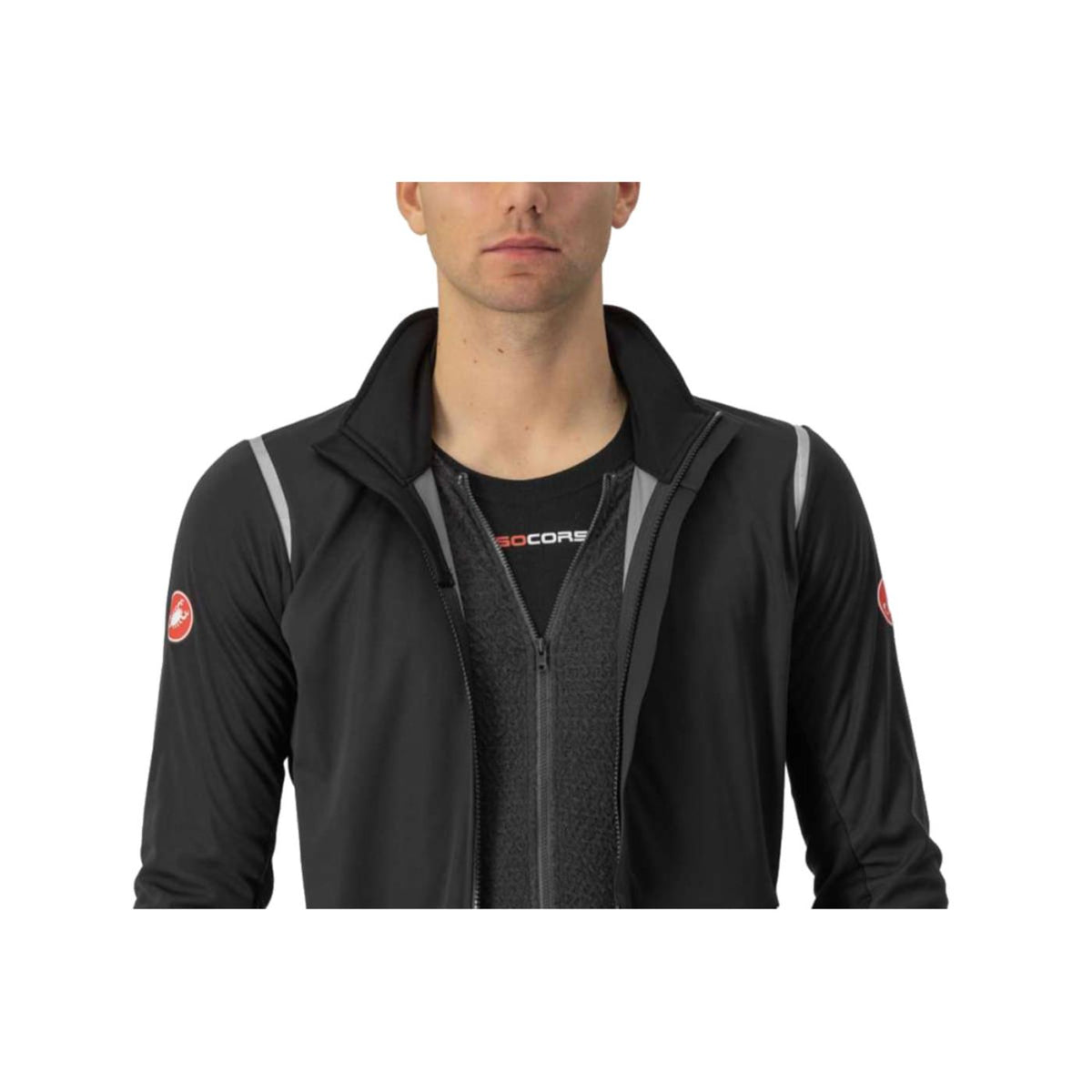 CASTELLI ALPHA DOPPIO ROS JACKET - Nero - vista 4