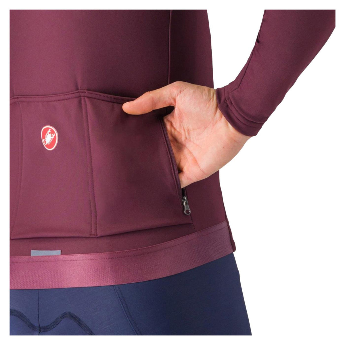 CASTELLI ESPRESSO THERMAL JERSEY - Bordeaux - vista 3