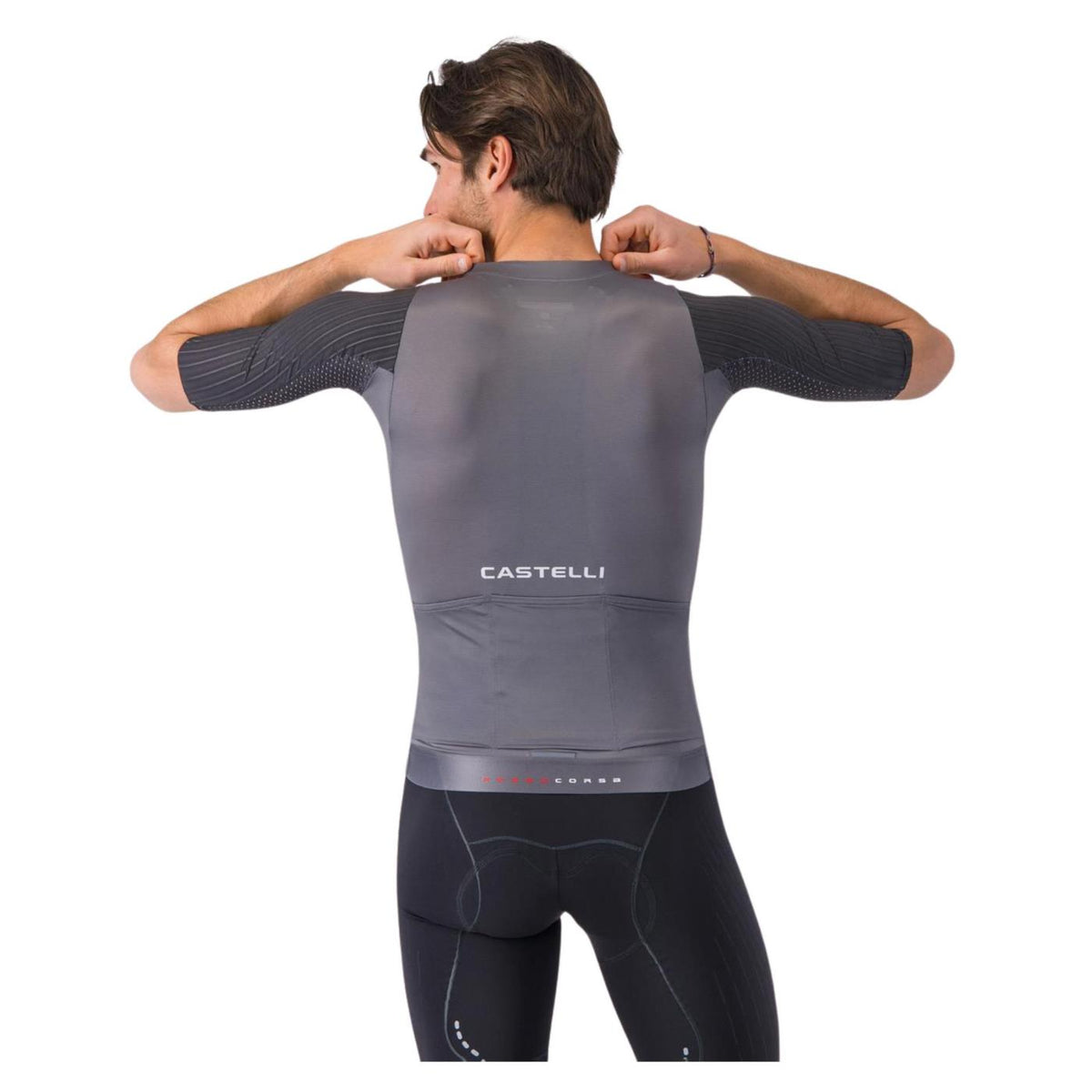 CASTELLI AERO RACE 8S JERSEY - C1-grigio-s - vista 2