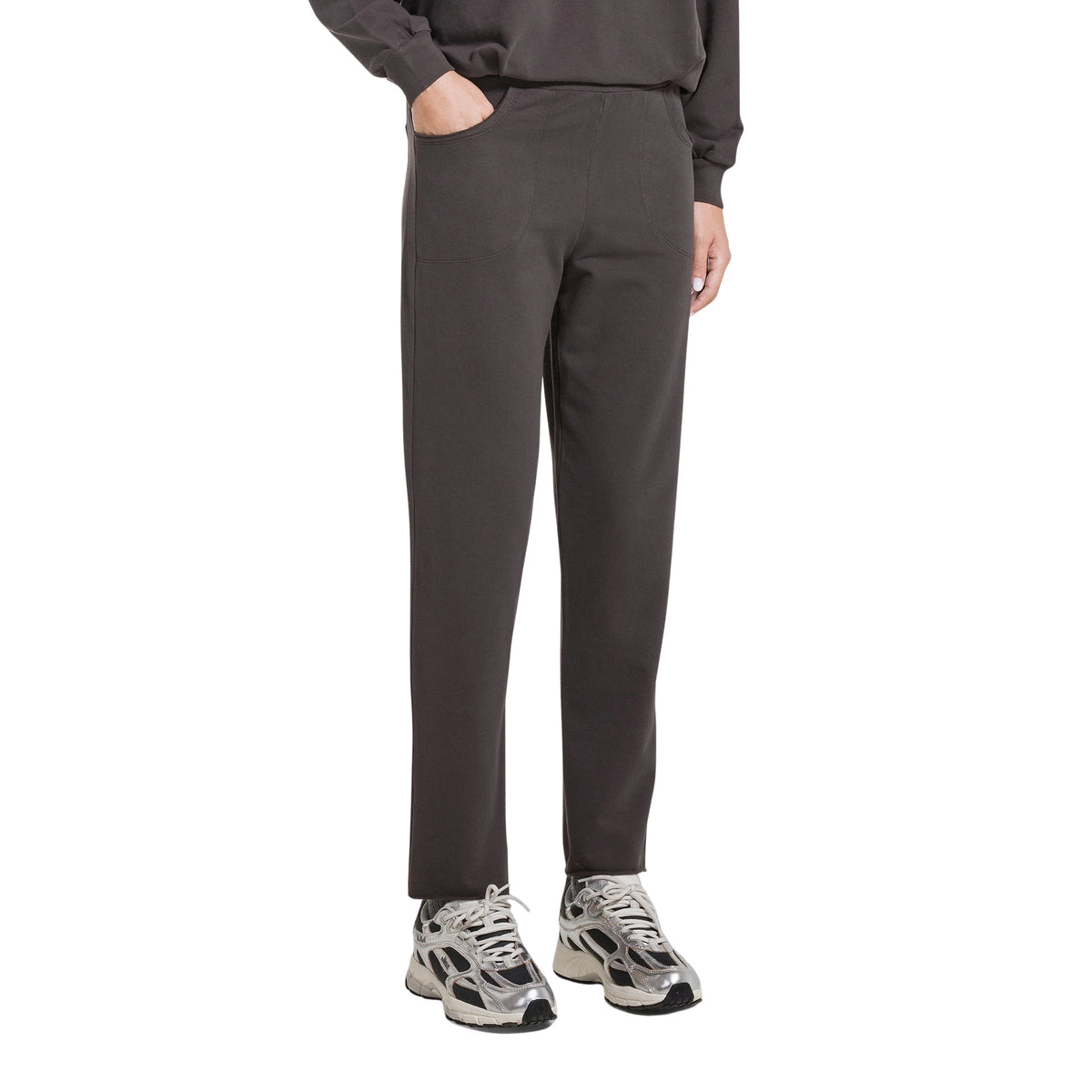 DEHA PANTALONE SLIM FIT FELPA - Grigio scuro - immagine principale