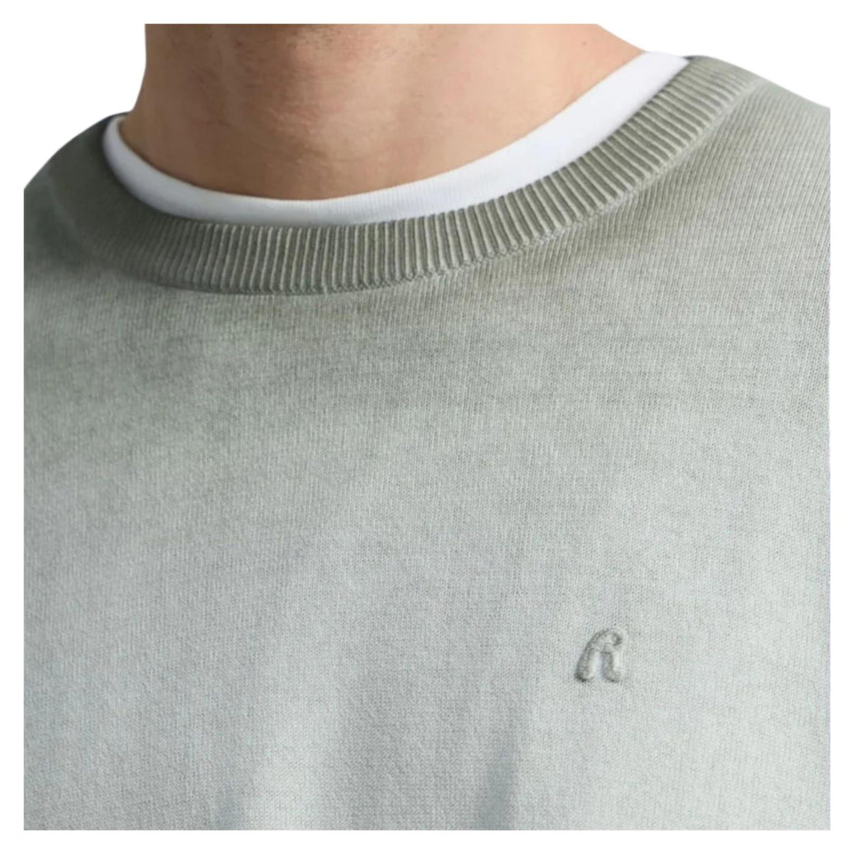 REPLAY MAGLIA PULLOVER COTONE - Verde - vista 3