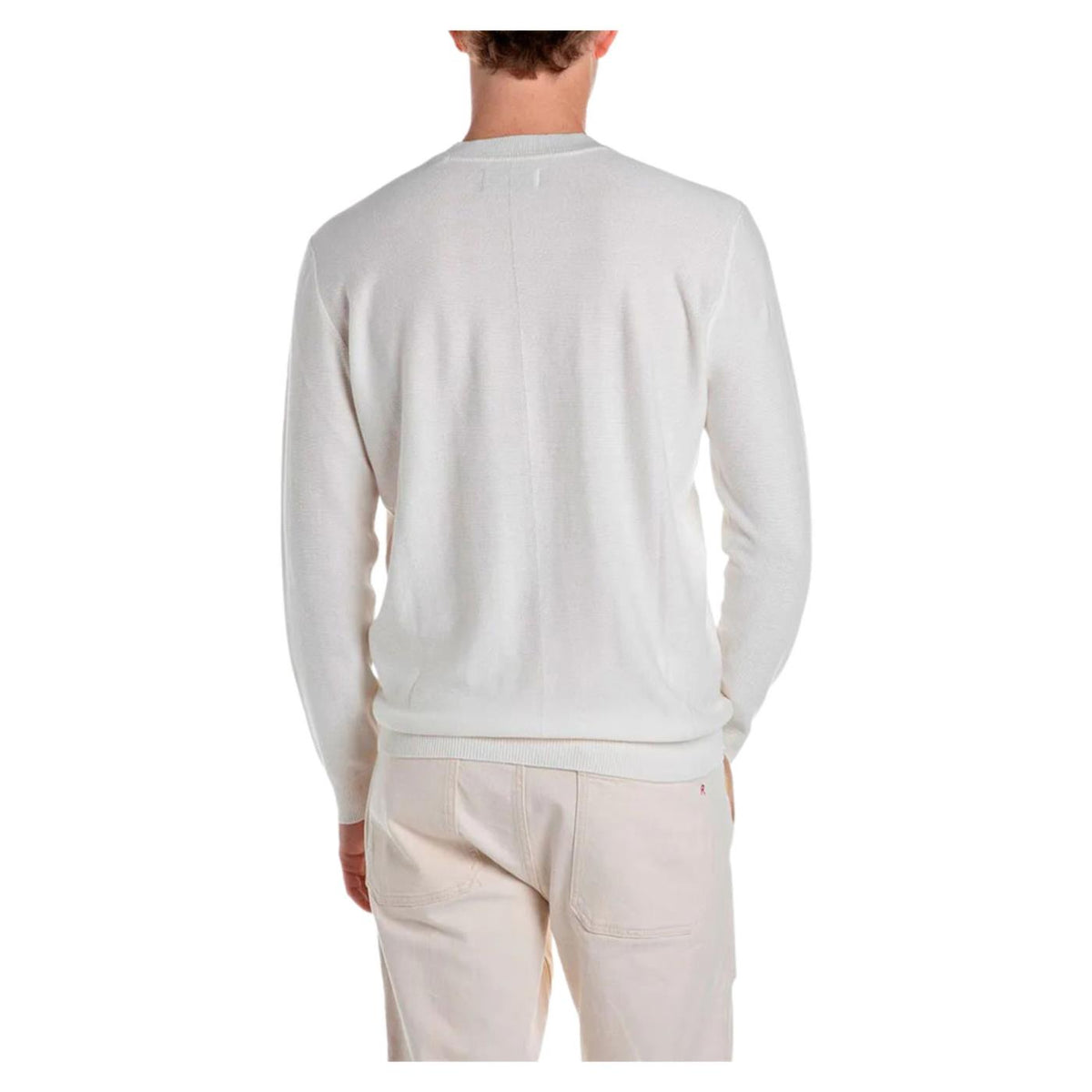 REPLAY MAGLIA PULLOVER COTONE - Bianco - vista 2