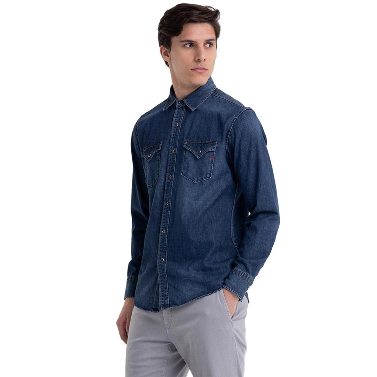 REPLAY CAMICIA UOMO - Denim - vista 2