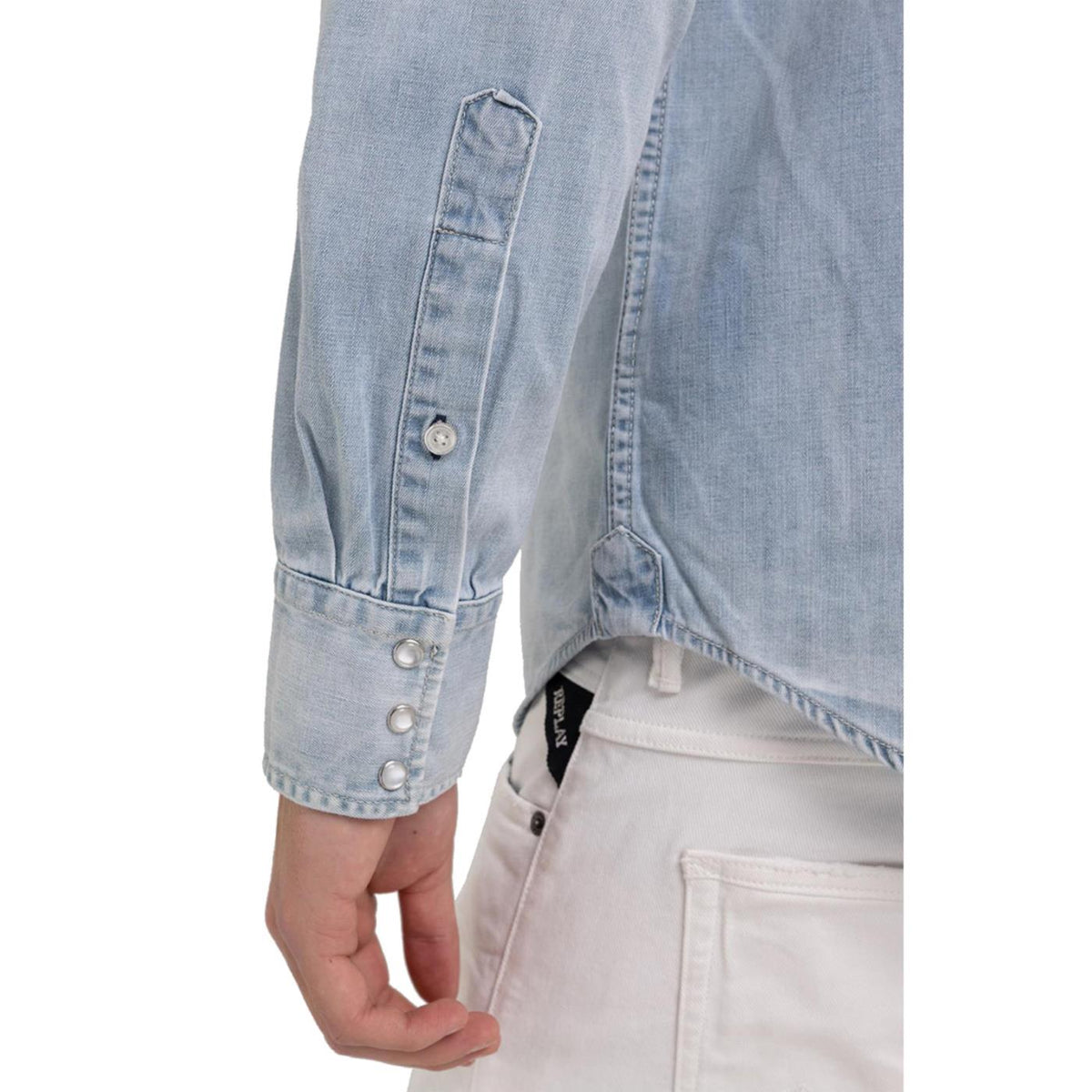 REPLAY CAMICIA UOMO - Denim - vista 4