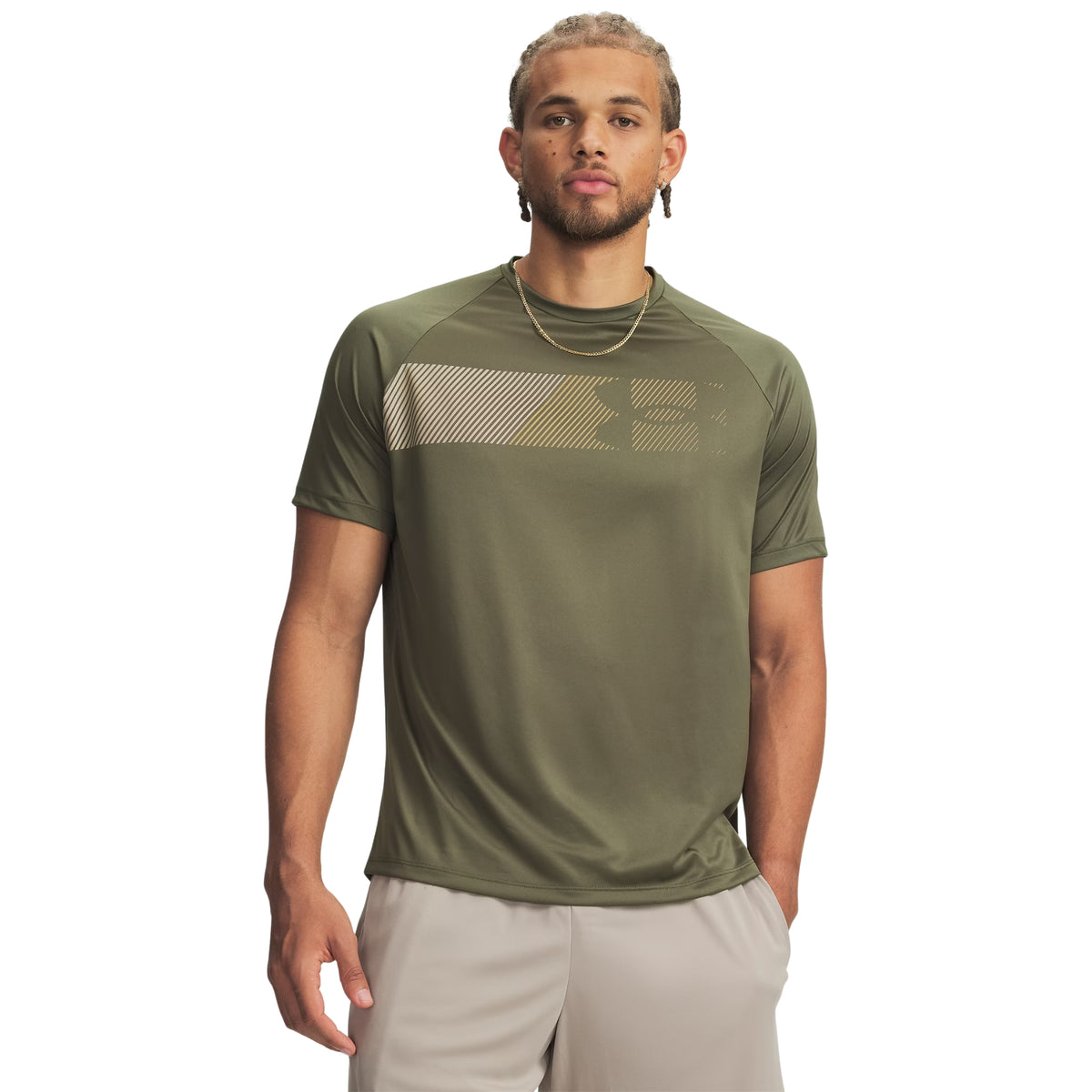 UNDER ARMOUR TECH GRAPHIC TEE - Militare - immagine principale
