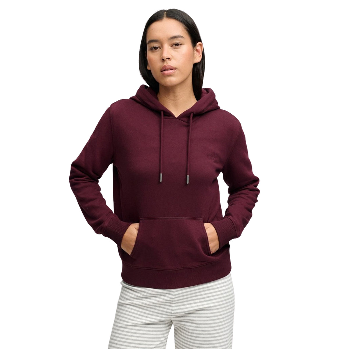 SUPERDRY WOMAN SIGNATURE EMB HOODY - Bordeaux - immagine principale