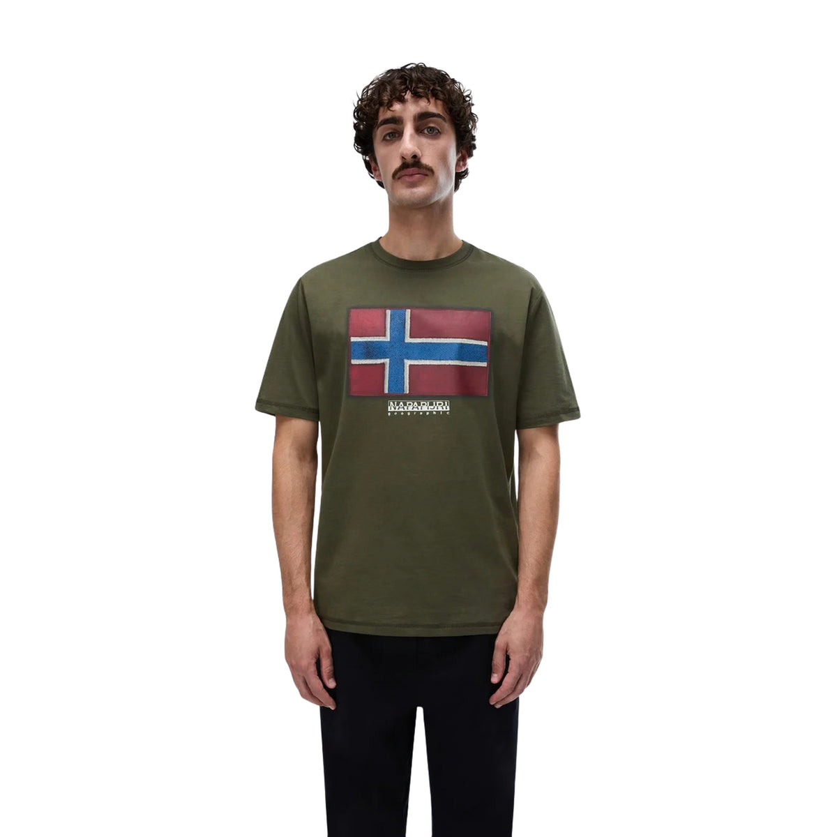 NAPAPIJRI S-FLAG TIKI SHORT SLEEVES - Militare - immagine principale