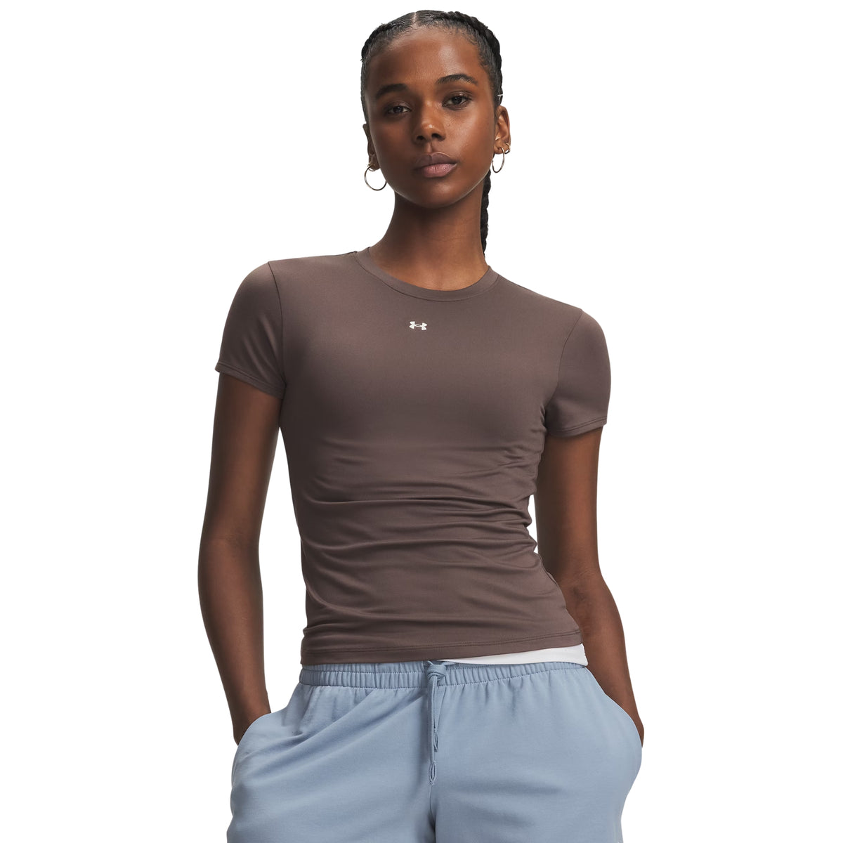UNDER ARMOUR MOTION FITTED SS TEE W - Marrone scuro - immagine principale