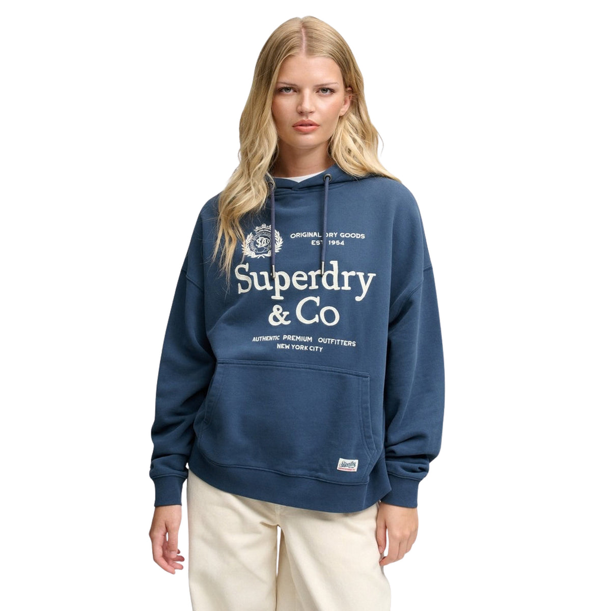 SUPERDRY LUXE CASUAL RELAXED HOODY - Blu - immagine principale