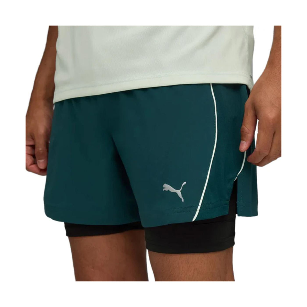 PUMA RUN VELOCITY 2IN1 SHORT - Verde - vista 3