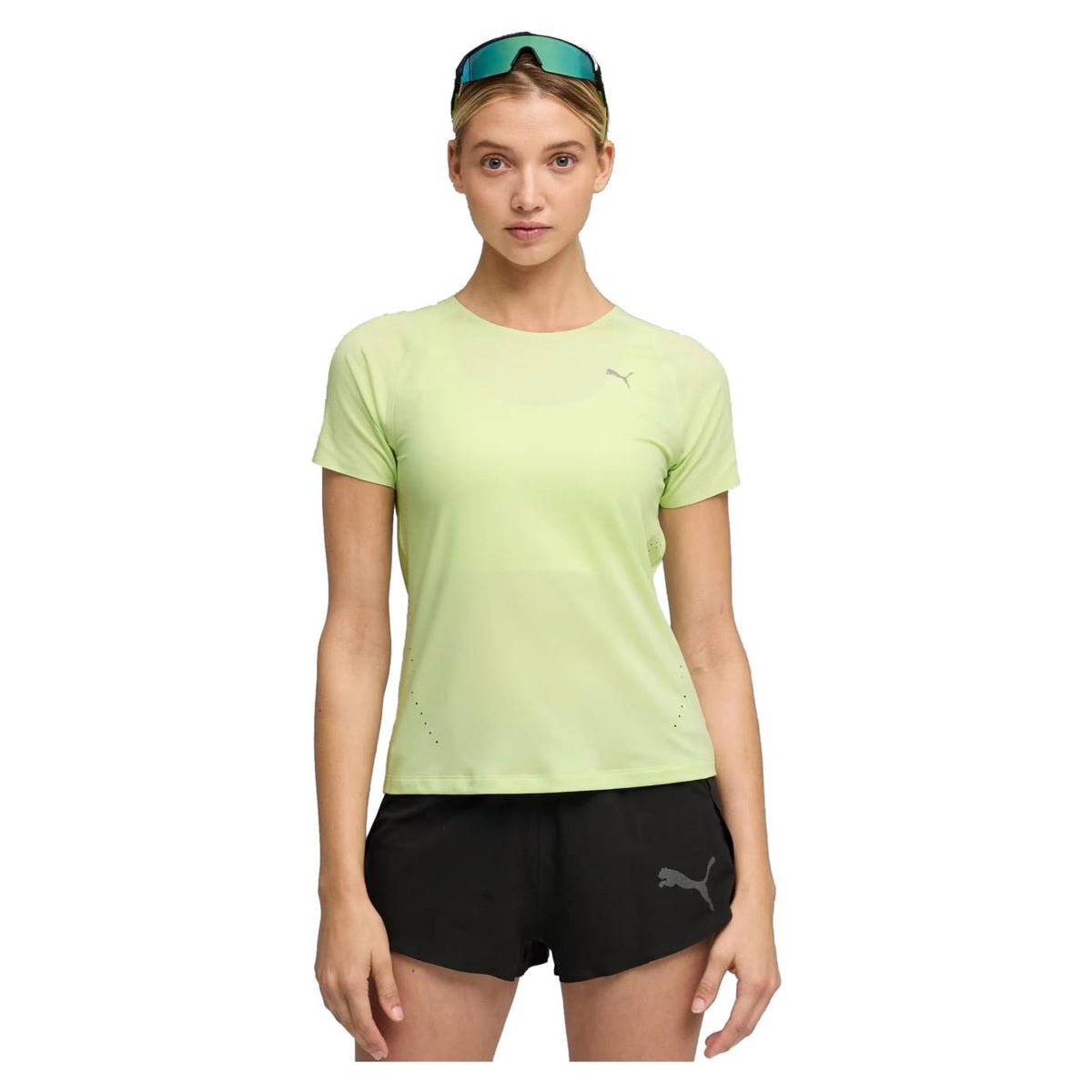 PUMA W CLOUDSPUN RUNNING TEE - Lime - immagine principale