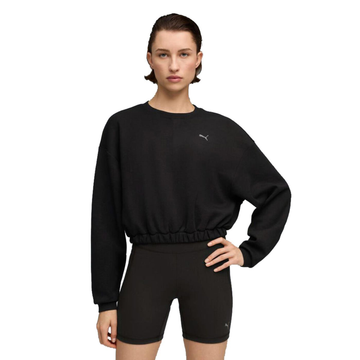 PUMA W CLOUDSPUN CREW - Nero - vista 3
