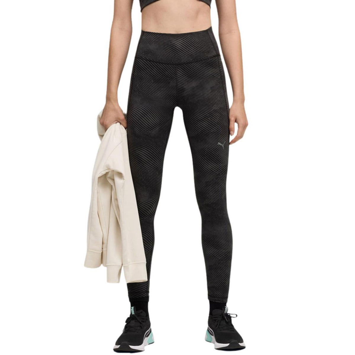 PUMA W CLOUDSPUN TIGHT AOP - Nero - vista 2