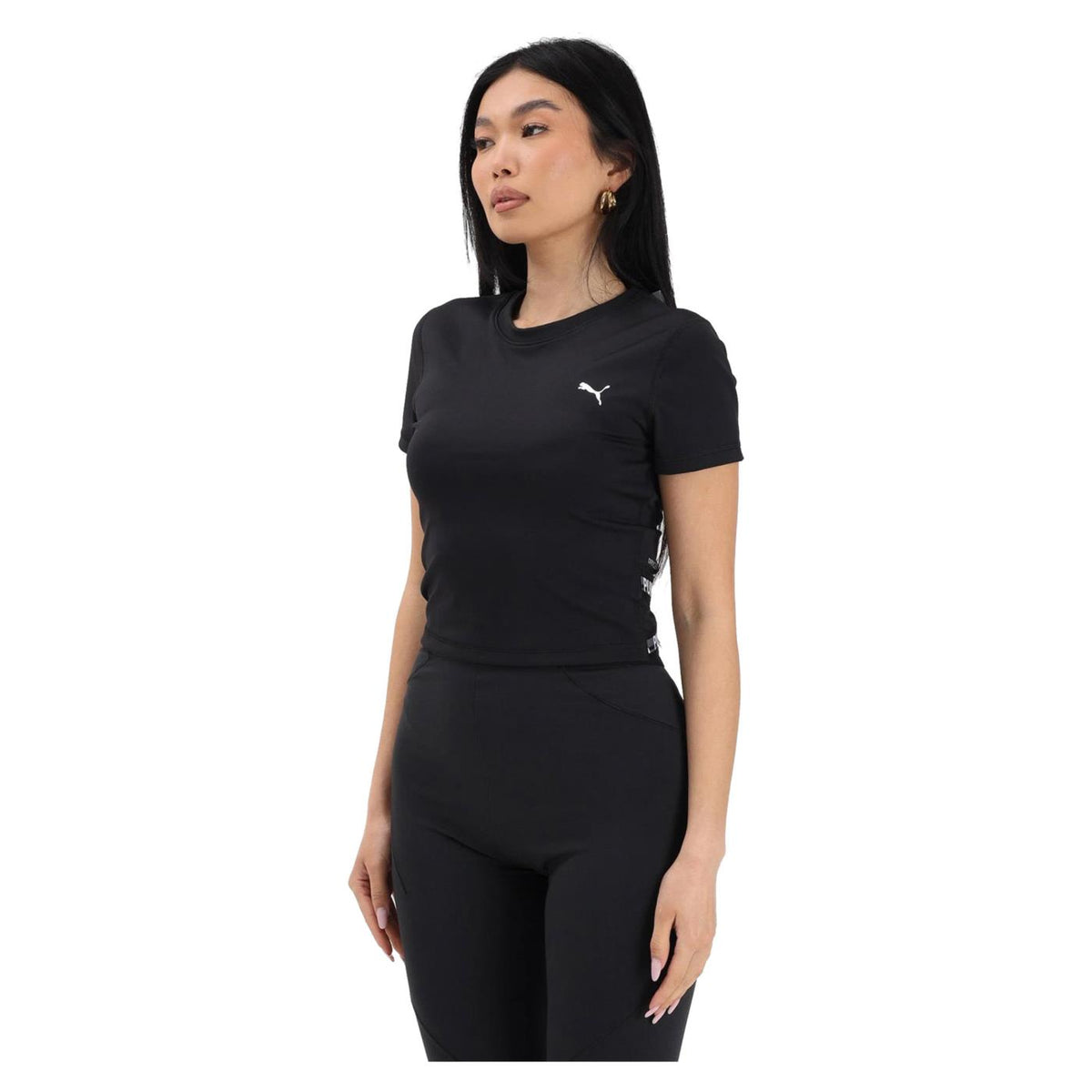 PUMA W STRONG CROSS BACK TEE - Nero - immagine principale