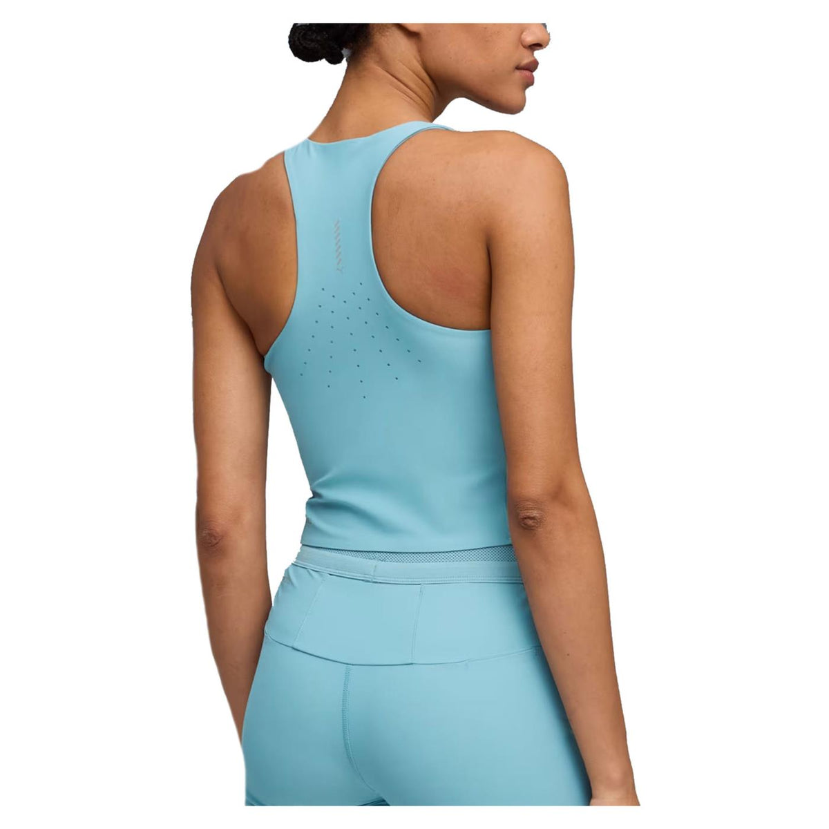 PUMA W LIGHTSPEED CROP TOP - C1-azzurro - vista 2