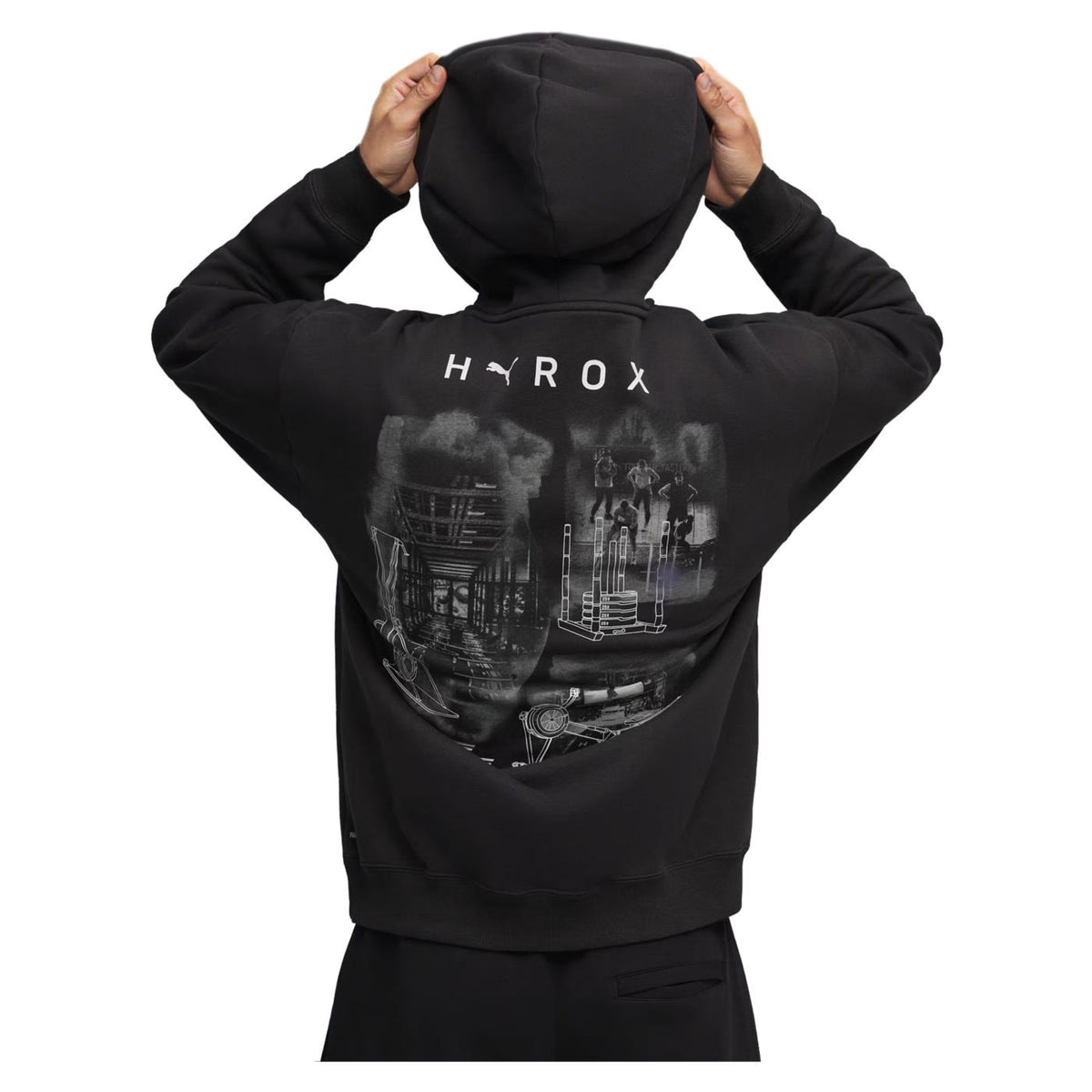 PUMA HYROX HEAVYWEIGHT HOODIE - Nero - vista 2
