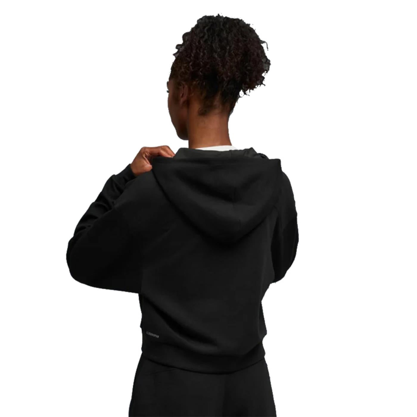 PUMA W CLOUDSPUN FZ HOODIE - Nero - vista 2