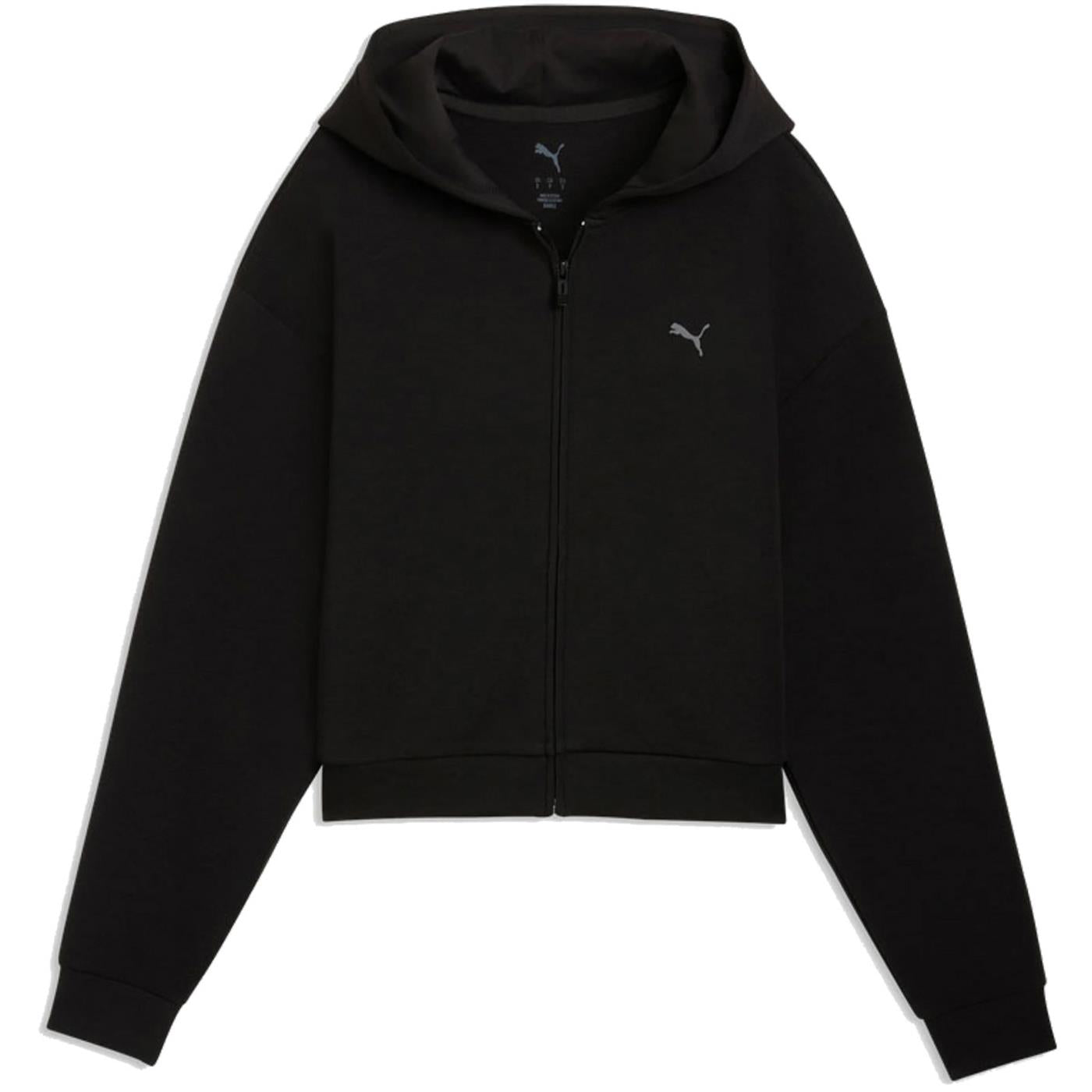 PUMA W CLOUDSPUN FZ HOODIE - Nero - vista 3